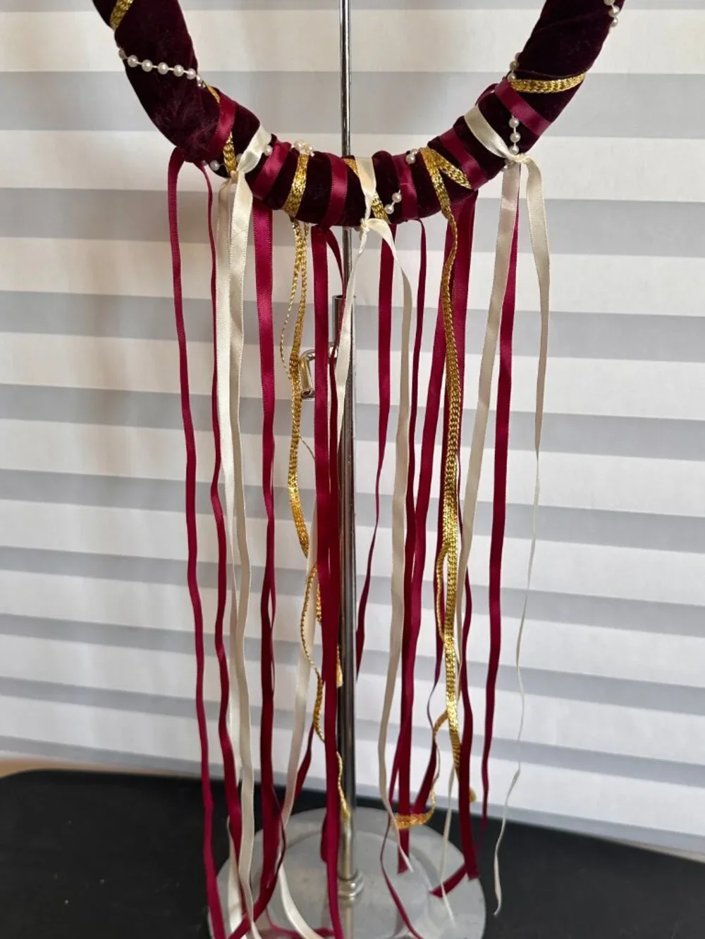 Burgundy Gold Renaissance Headpiece Womens Medieval Costume Crown Headband